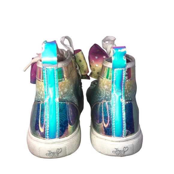 Nickelodeon Jojo Siwa Holo High Top Sneaker Tennis Shoe SIZE 3 - Picture 4 of 8